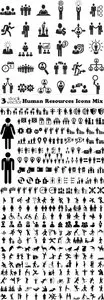 Vectors - Human Resources Icons Mix