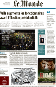 Le Monde du Vendredi 18 Mars 2016