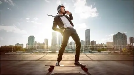 Composing mit Photoshop: Business-Skater