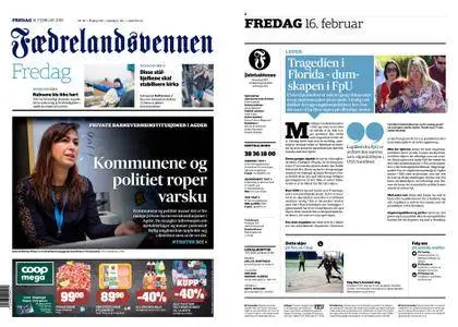 Fædrelandsvennen – 16. februar 2018
