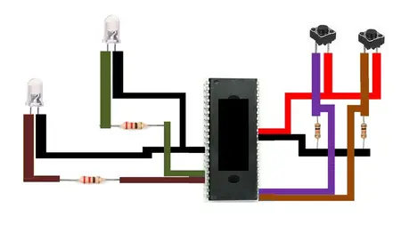 Push button based projects using PIC16F877A MCU & MikroC.