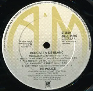 The Police ‎– Reggatta De Blanc {Original UK} vinyl rip 24/96