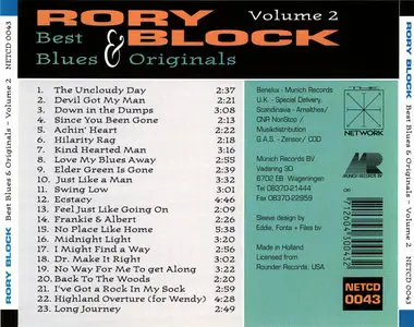 Rory Block – Best Blues And Originals Volume 2 (Comp. 1992)