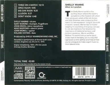Shelly Manne - Alive in London (1970) [Remastered 1993]
