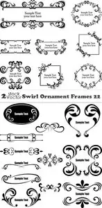 Vectors - Swirl Ornament Frames 22