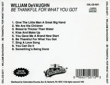 William DeVaughn - Be Thankful For What You Got (1974) {Collectables}