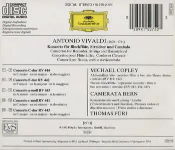 Michael Copley, Camerata Bern, Thomas Füri - Vivaldi: Recorder Concertos (1985)