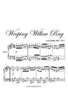 «Weeping Willow Rag Easy Piano Sheet Music» by Scott Joplin