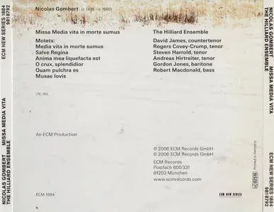 Nicolas Gombert - Missa Media Vita In Morte Sumus - The Hilliard Ensemble (2006) {ECM New Series 1884}