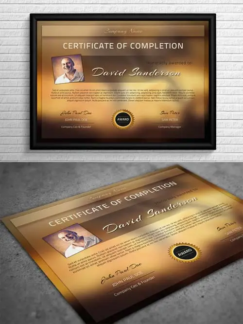 CreativeMarket Modern Certificate Template AvaxHome