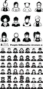 Vectors - People Silhouette Avatars 4