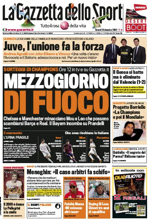 La Gazzetta dello sport (18/12/2009)