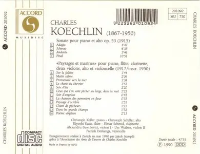 Charles Koechlin - Sonate pour piano et alto op.53 - Paysages et marines (1990)