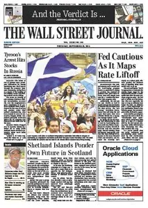 Wallstreet Journal Europe September 18 2014