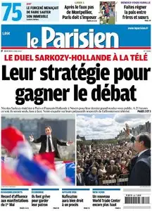 Le Parisien + Cahier Paris du Mercredi 2 Mai 2012