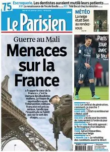Le Parisien + Cahier Paris du Mardi 15 Janvier 2013