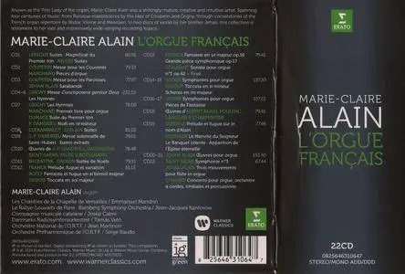 Marie-Claire Alain - L'Orgue Francais (2014) {22CDs Boxset - Warner Classics / Erato}