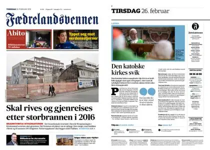 Fædrelandsvennen – 26. februar 2019