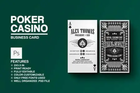 CreativeMarket - Poker Casino Business Card