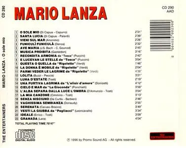 Mario Lanza - O Sole Mio (1996) {The Entertainers}