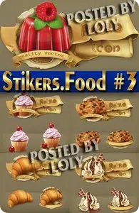 Labels for food #3 - Stock Vector