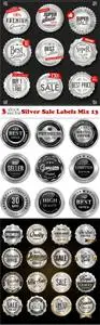 Vectors - Silver Sale Labels Mix 13