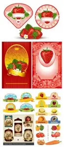 Food Labels Vector Material