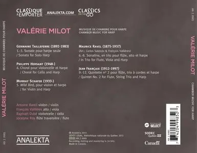 Valerie Milot - Chamber Music for Harp (Tailleferre, G., Hersant, P., Schafer, R.M., Ravel, M., Francaix, J.)