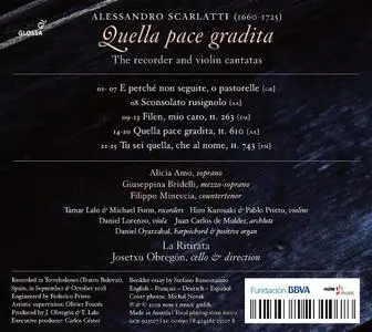 Josetxu Obregón, La Ritirata - Alessandro Scarlatti: Quella pace gradita: The recorder and violin cantatas (2019)