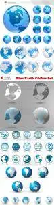 Vectors - Blue Earth Globes Set