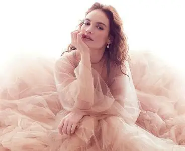 Lily James by Alexi Lubomirski for Harper's Bazaar March 2019