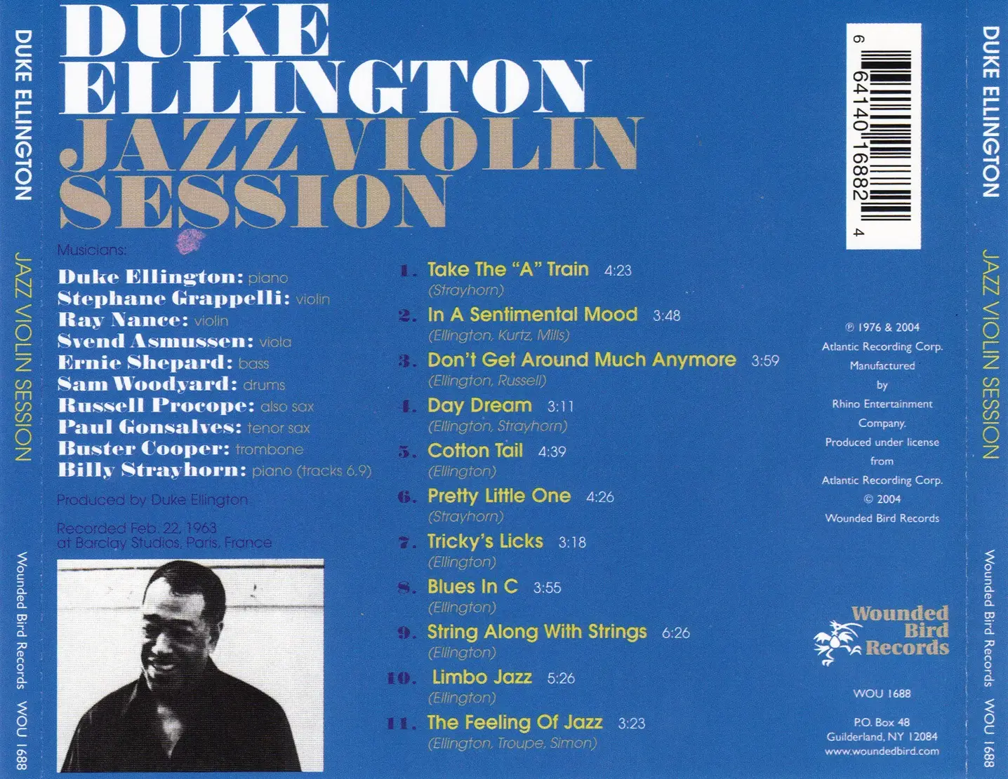 Duke Ellington Jazz Violin Session (1963) {AtlanticWounded Bird WOU1688 rel 2004} / AvaxHome