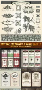 Vintage Elements & Wine Labels