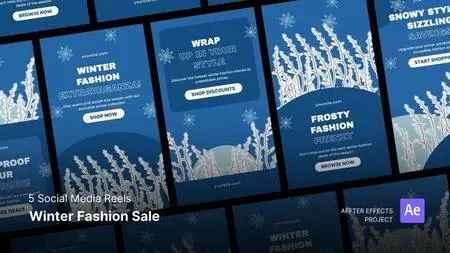 Social Media Reels - Winter Fashion Sale After Effects Template 49576133