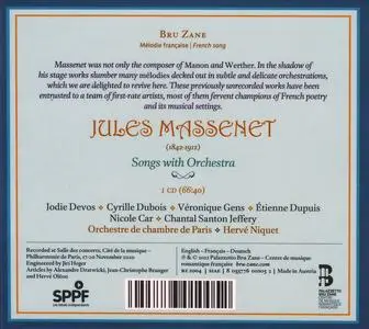 Hervé Niquet, Orchestre de Chambre de Paris - Jules Massenet: Songs with Orchestra (2022)
