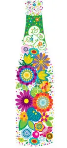 Vector bottle pattern