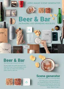 GraphicRiver - Beer & Bar Mockup & Hero Images Scene Generator