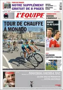 L'Équipe, du Vendredi 03 Juillet 2009.