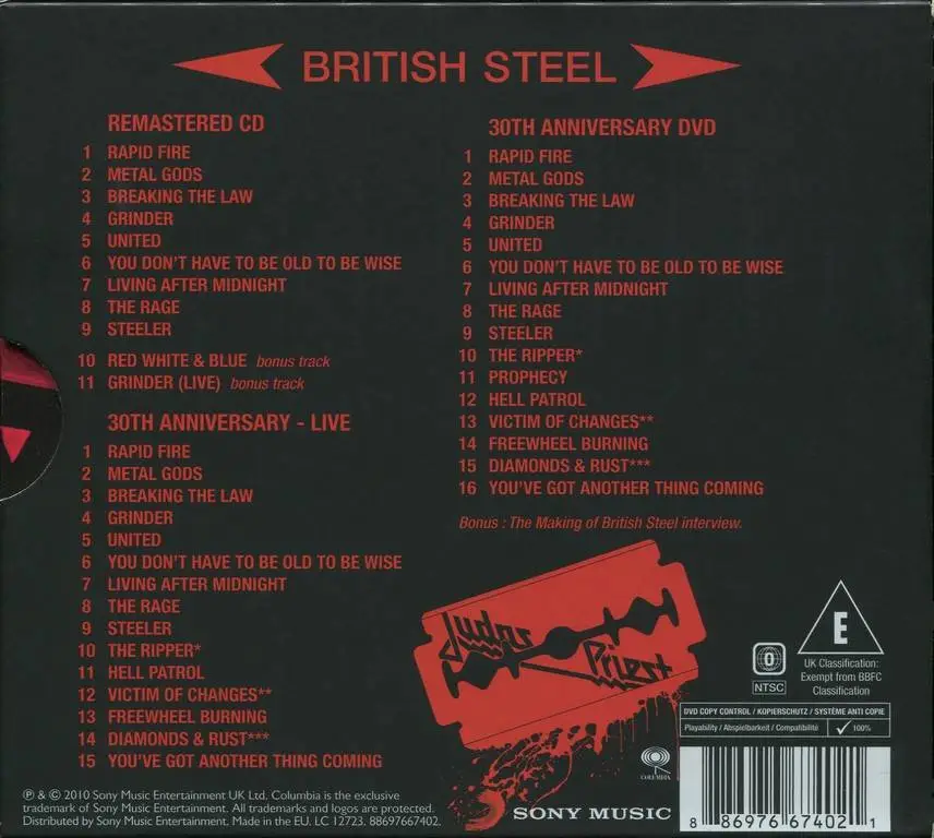 British steel. Judas Priest British Steel 1980 обложка альбома. CD Judas Priest: British Steel. Группа Judas Priest British Steel обложка. Judas Priest British Steel Live 30th Anniversary.