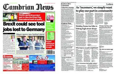 Cambrian News Arfon & Dwyfor – 20 July 2018