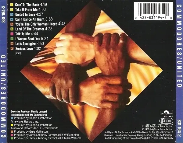 Commodores - United (1986) {Polydor 831 194-2}