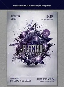 GraphicRiver Electro House Futuristic Party Flyer Templates