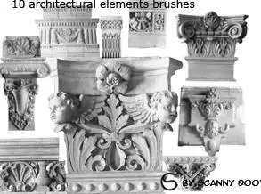 Architectural elements brushes for Adobe Photoshop
