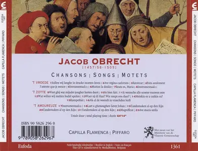 Capilla Flamenca, Piffaro - Jacob Obrecht: Chansons, Songs, Motets (2005)