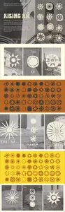 Rising Ra - 50 Hand Drawn Suns - Decorative Illustrations