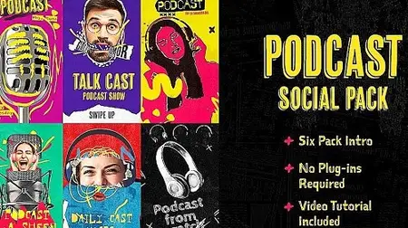 Podcast Intro Social Pack 1365892 - Project for After Effects