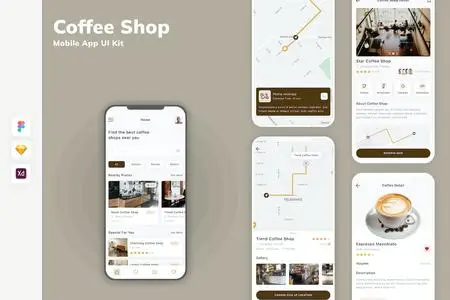 Coffee Shop Mobile App UI Kit