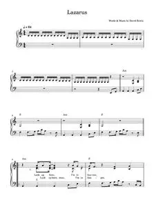 Lazarus - David Bowie (Easy Piano)