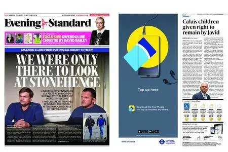 London Evening Standard – September 13, 2018