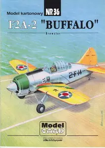 ModelCard 036 Brewester F2A-2 Buffalo [Paper model]